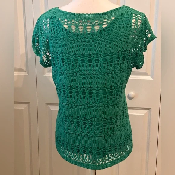Chicos women green knit top~ Size1 - Picture 5 of 11